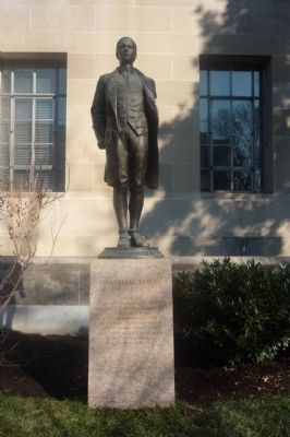 Nathan Hale, sculpture by Bela L. Platt. Click for full size. Nathan Hale, sculpture by Bela L. Platt image. Click for full size.