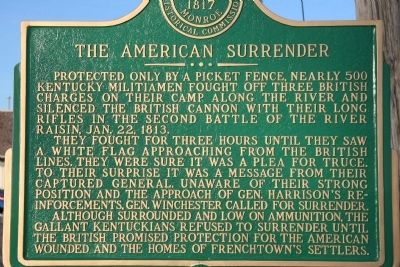 The American Surrender Marker. Click for full size. The American Surrender Marker image. Click for full size.