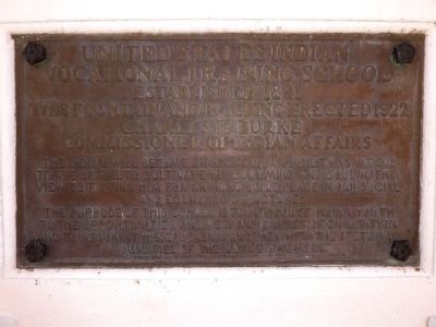 United States Indian Vocational Training School Plaque image. Click for full size.