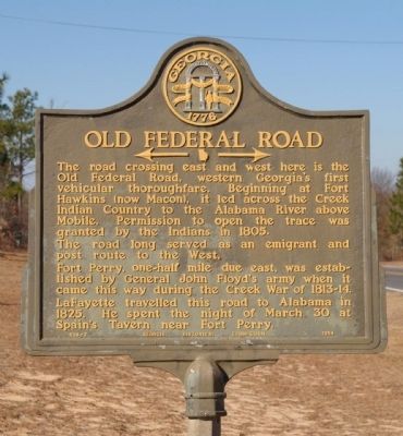 Old Federal Road Marker. Click for full size. Old Federal Road Marker image. Click for full size.