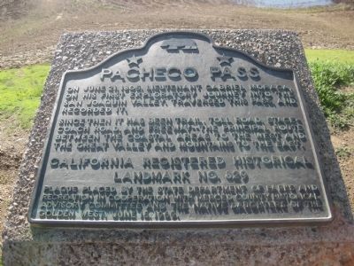 Pacheco Pass Marker image. Click for full size.