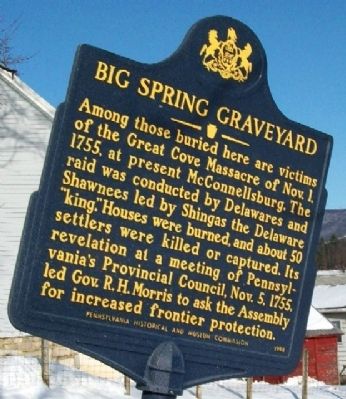 Big Spring Graveyard Marker image. Click for full size.