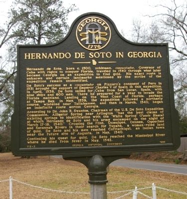 Hernando de Soto in Georgia Marker. Click for full size. Hernando de Soto in Georgia Marker image. Click for full size.