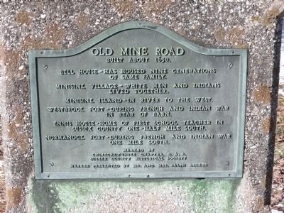 Old Mine Road Marker. Click for full size. Old Mine Road Marker image. Click for full size.