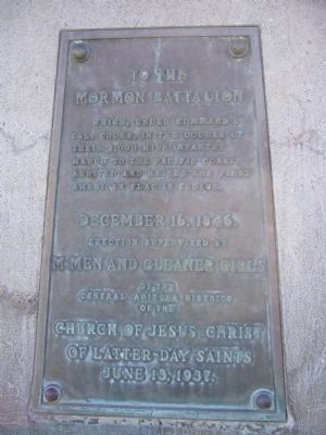To The Mormon Battalion Marker image. Click for full size.