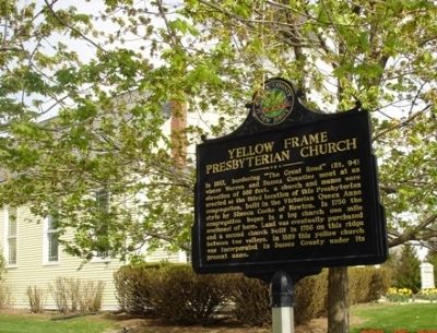 Yellow Frame Presbyterian Church Marker image. Click for full size.