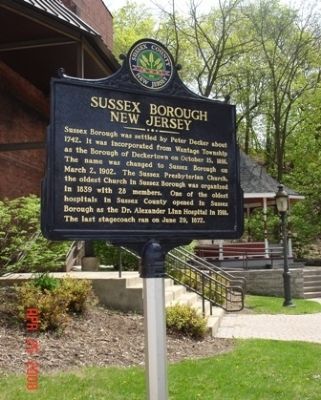 Sussex Borough, New Jersey Marker image. Click for full size.