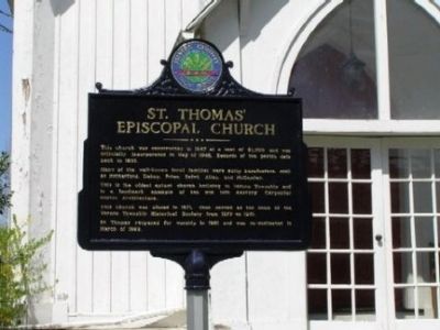 St. Thomas Episcopal Church Marker image. Click for full size.