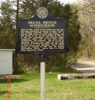 Price's Switch Schoolhouse Marker. Click for full size. Price's Switch Schoolhouse Marker image. Click for full size.