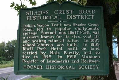 Shades Crest Road Historical District Marker. Click for full size. Shades Crest Road Historical District Marker image. Click for full size.