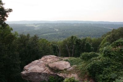 The view from Shades Crest Road across from the marker image. Click for full size.