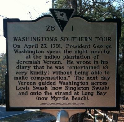 Washingtons Southern Tour Marker. Click for full size. Washingtons Southern Tour Marker image. Click for full size.