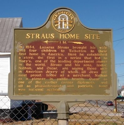 Straus Home Site Marker image. Click for full size.