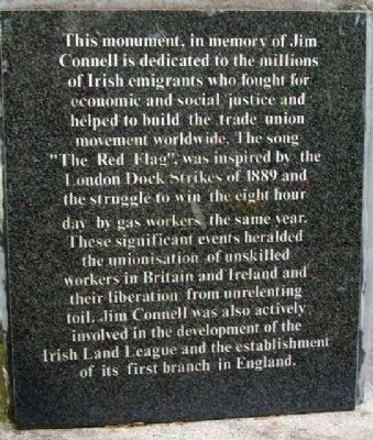 Jim Connell Monument Dedication. Click for full size. Jim Connell Monument Dedication image. Click for full size.