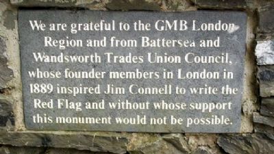 Jim Connell Monument Supporters. Click for full size. Jim Connell Monument Supporters image. Click for full size.