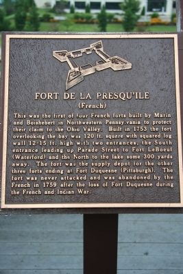 Fort de la Presqu'ile Marker image. Click for full size.