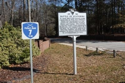 Battle of Stateburg Marker, at Barnwell Drive image. Click for full size.