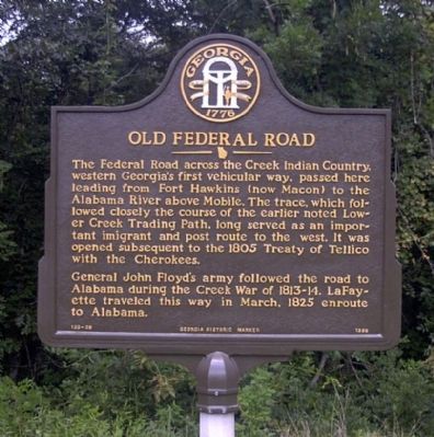 Old Federal Road Marker image. Click for full size.