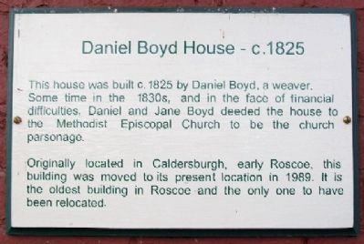 Daniel Boyd House - c.1825 Marker image. Click for full size.