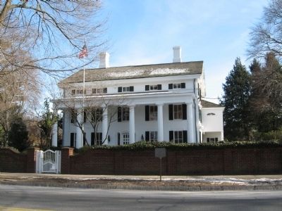Burr Homestead Mansion and Marker. Click for full size. Burr Homestead Mansion and Marker image. Click for full size.