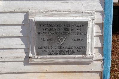 Ringold (or Ringgold) Masonic Lodge Cornerstone image. Click for full size.