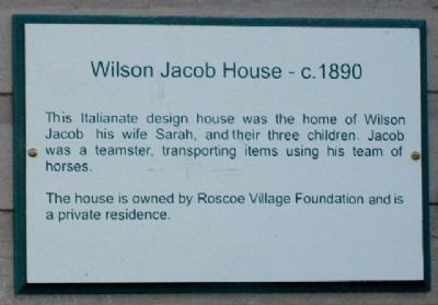 Wilson Jacob House - c.1890 Marker image. Click for full size.