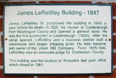 James LeRetilley Building - 1847 Marker image. Click for full size.