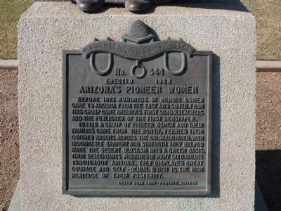 Arizona's Pioneer Women Marker image. Click for full size.