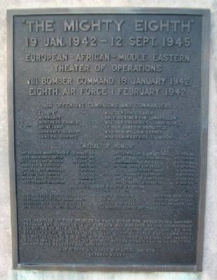 "The Mighty Eighth" Marker. Click for full size. "The Mighty Eighth" Marker image. Click for full size.