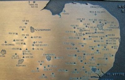 8th Air Force Bases Marker Detail. Click for full size. 8th Air Force Bases Marker Detail image. Click for full size.