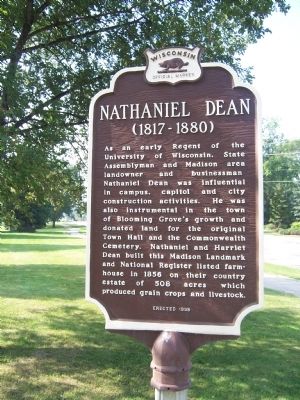 The Dean House Marker (reverse side) image. Click for full size.