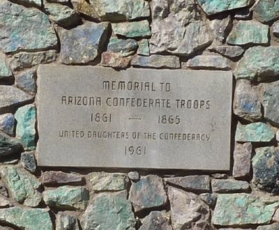 Memorial to Arizona Confederate Troops Marker image. Click for full size.