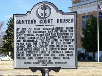 Sumter's Courthouses Marker image. Click for full size.