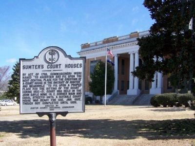 Sumter's Courthouse and Marker image. Click for full size.