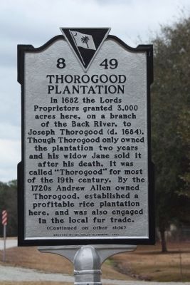 Thorogood Plantation Marker image. Click for full size.