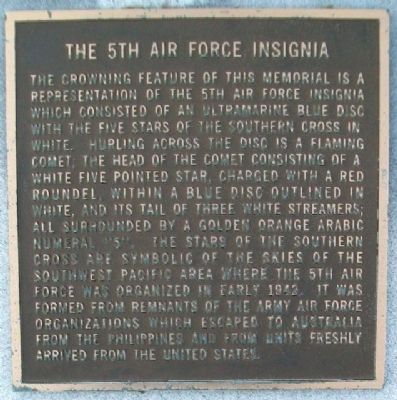 5th Air Force Insignia Marker image. Click for full size.