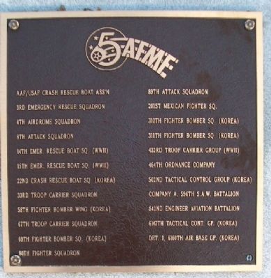 5th Air Force Memorial Sponsors. Click for full size. 5th Air Force Memorial Sponsors image. Click for full size.