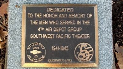 4th Air Depot Group Memorial. Click for full size. 4th Air Depot Group Memorial image. Click for full size.