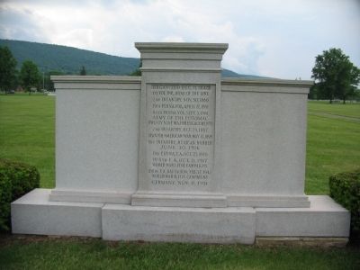 Back of Memorial. Click for full size. Back of Memorial image. Click for full size.