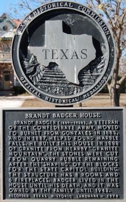 Brandt Badger House Marker image. Click for full size.