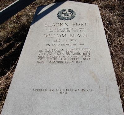 Black's Fort Marker. Click for full size. Black's Fort Marker image. Click for full size.