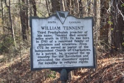 William Tennent Marker. Click for full size. William Tennent Marker image. Click for full size.