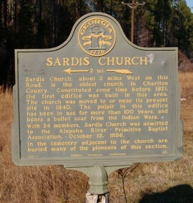 Sardis Church Marker image. Click for full size.