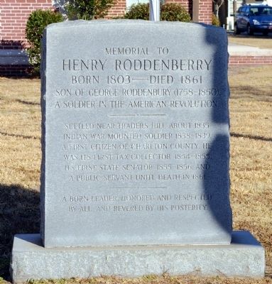 Henry Roddenberry Marker. Click for full size. Henry Roddenberry Marker image. Click for full size.