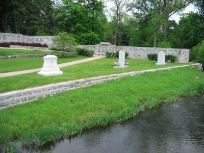 Memorials in Front of the 28th Division Shrine. Click for full size. Memorials in Front of the 28th Division Shrine image. Click for full size.