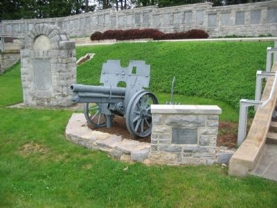 Memorial and Captured Cannon. Click for full size. Memorial and Captured Cannon image. Click for full size.