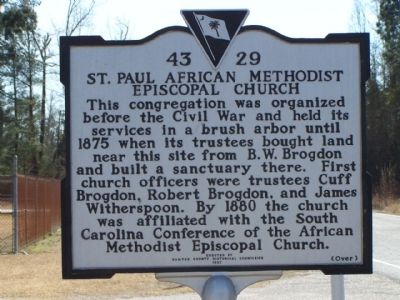 St. Paul African American Methodist Episcopal Church Marker image. Click for full size.