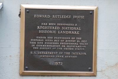 Edward Rutledge House Marker image. Click for full size.
