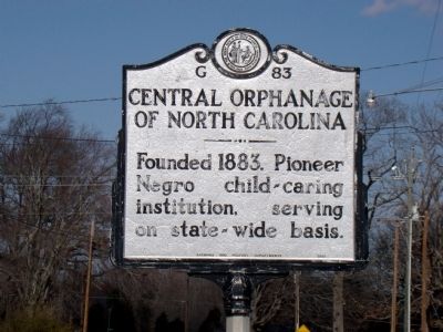 Central Orphanage of North Carolina Marker image. Click for full size.