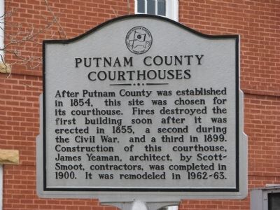 Putnam County Courthouses Marker. Click for full size. Putnam County Courthouses Marker image. Click for full size.